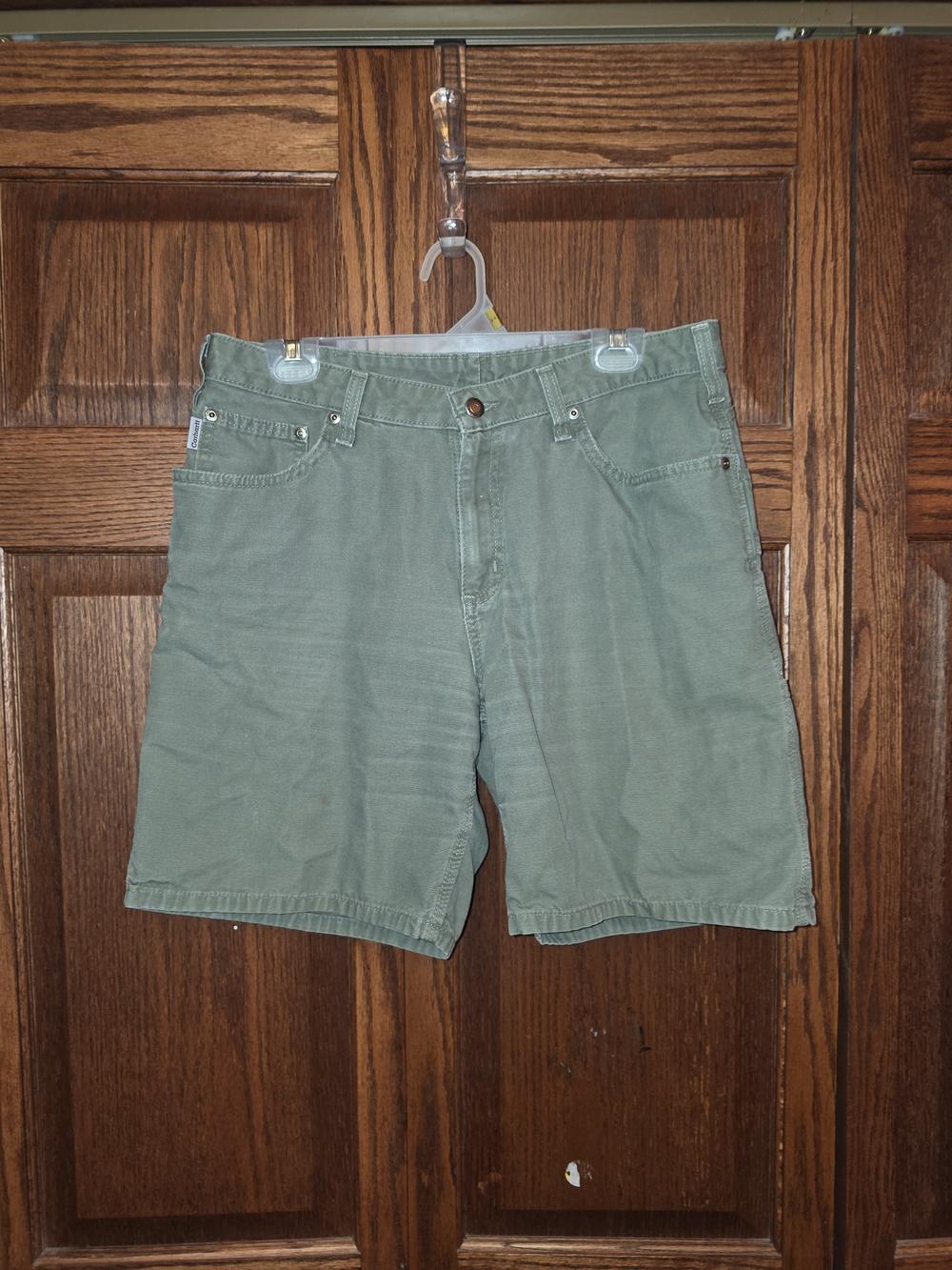 Carhartt Women's Olive Green Workwear Cargo Shorts 100% Cotton